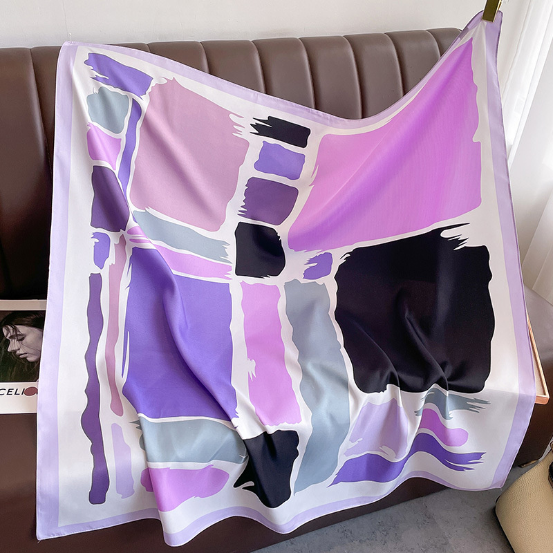 Luxury Skincare Headband - 90*90cm Luxury Brand Silk Square Scarf