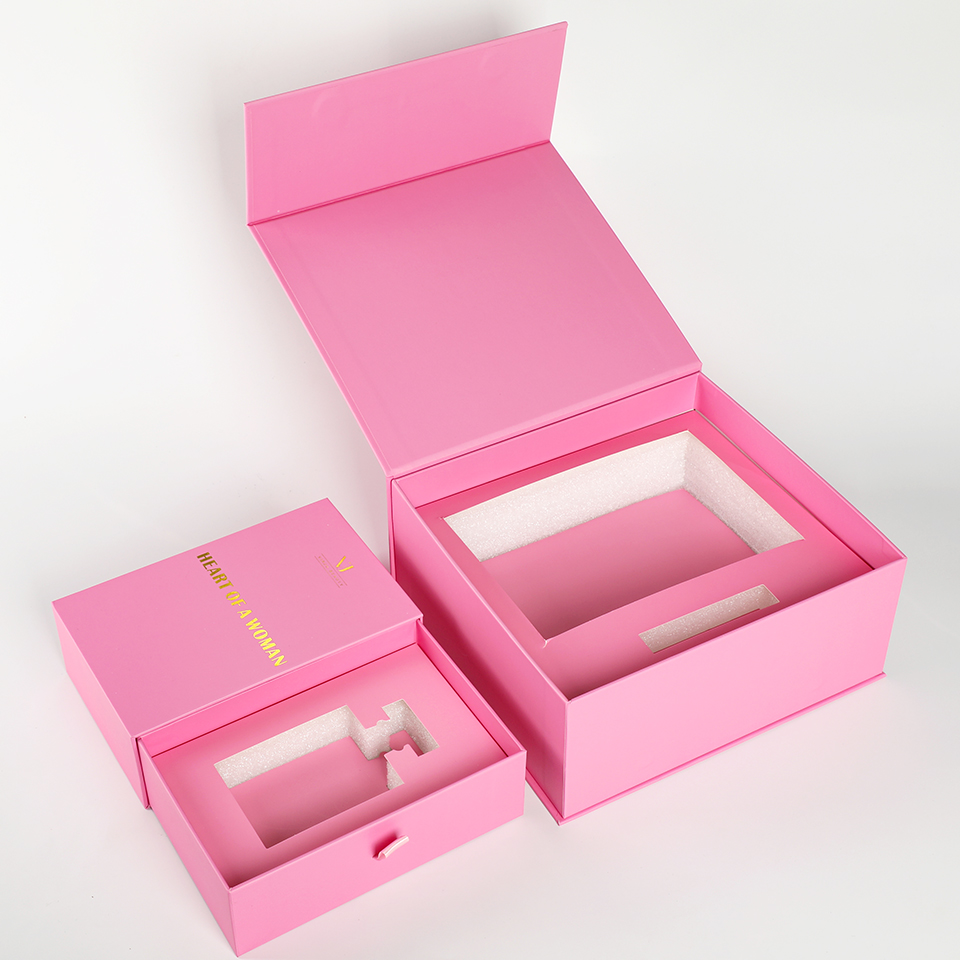 Custom Luxury Pink With Paper  - Luxury Skincare Gift Box review and price