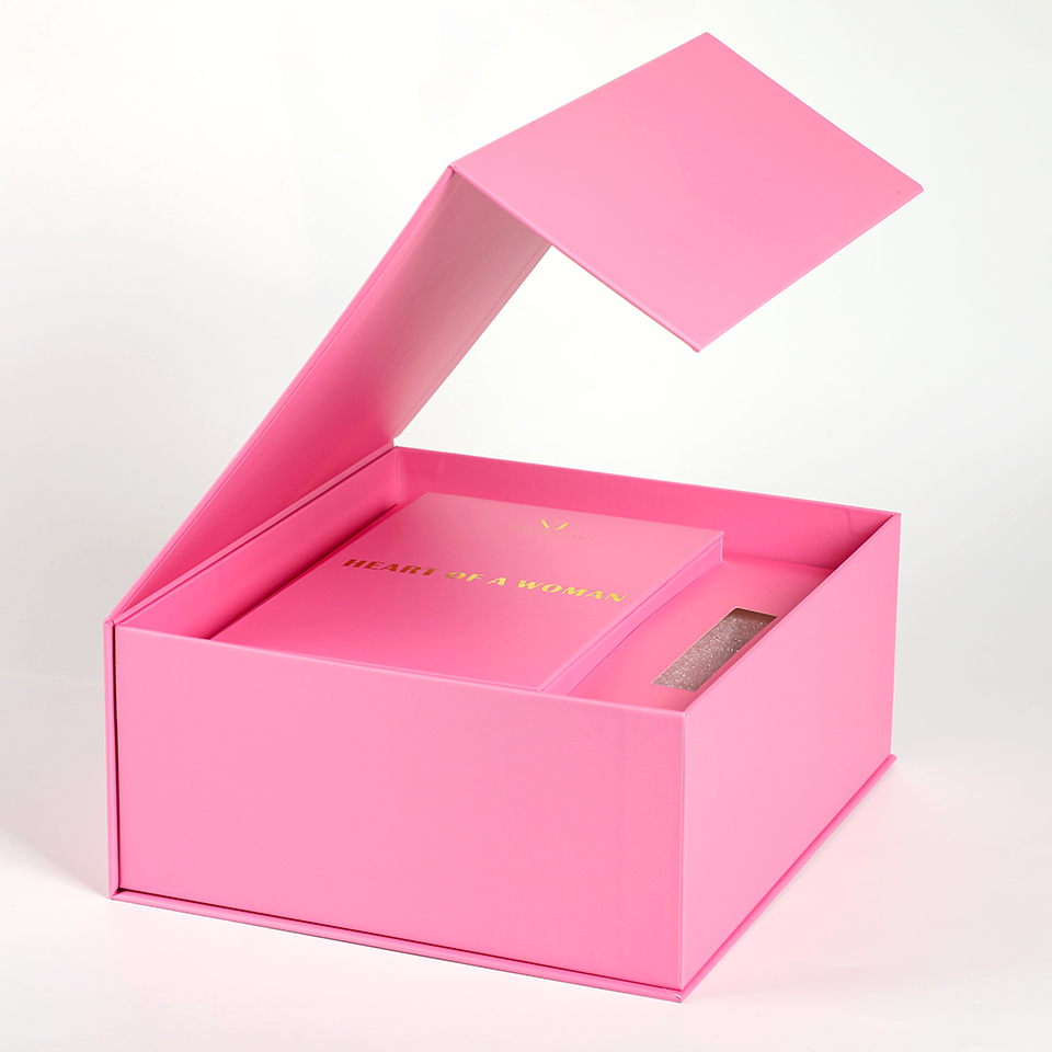 Custom Luxury Pink With Paper  - Luxury Skincare Gift Box review and price