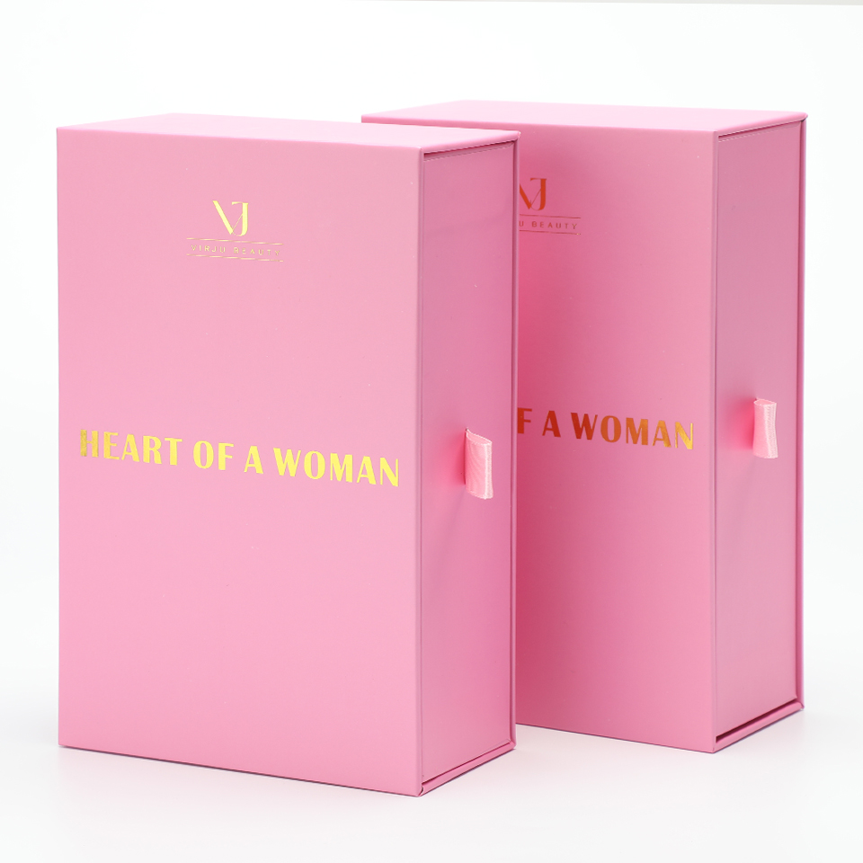 Custom Luxury Pink With Paper  - Luxury Skincare Gift Box review and price